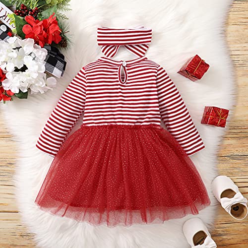 Kerstjurk voor babymeisjes, set voor meisjes, kerstjurk, tutu jurk, schattige eland, bedrukte feestjurk met hoofdband… - Image 4