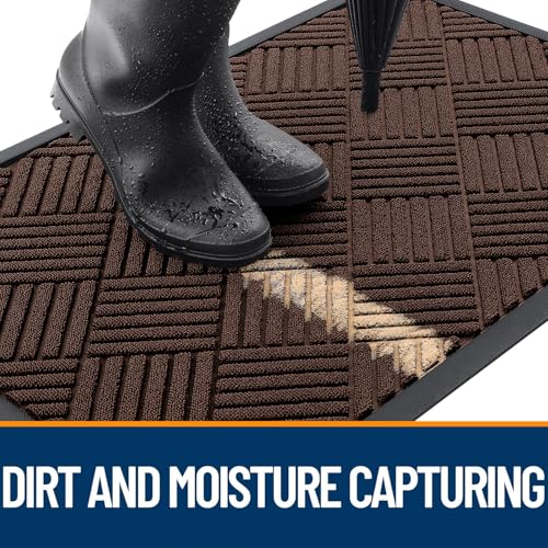 Image of OLANLY Front Door Mat Outside Entrance 59x23, Waterproof Heavy-Duty Doormat