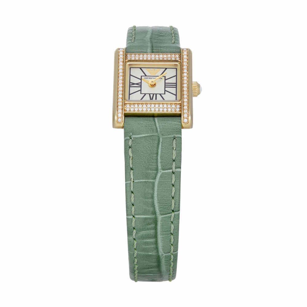Emporio Armani zegarek dla kobiet, dwukierunkowy mechanizm kwarcowy 20 mm z paskiem ze stali nierdzewnej lub skóry