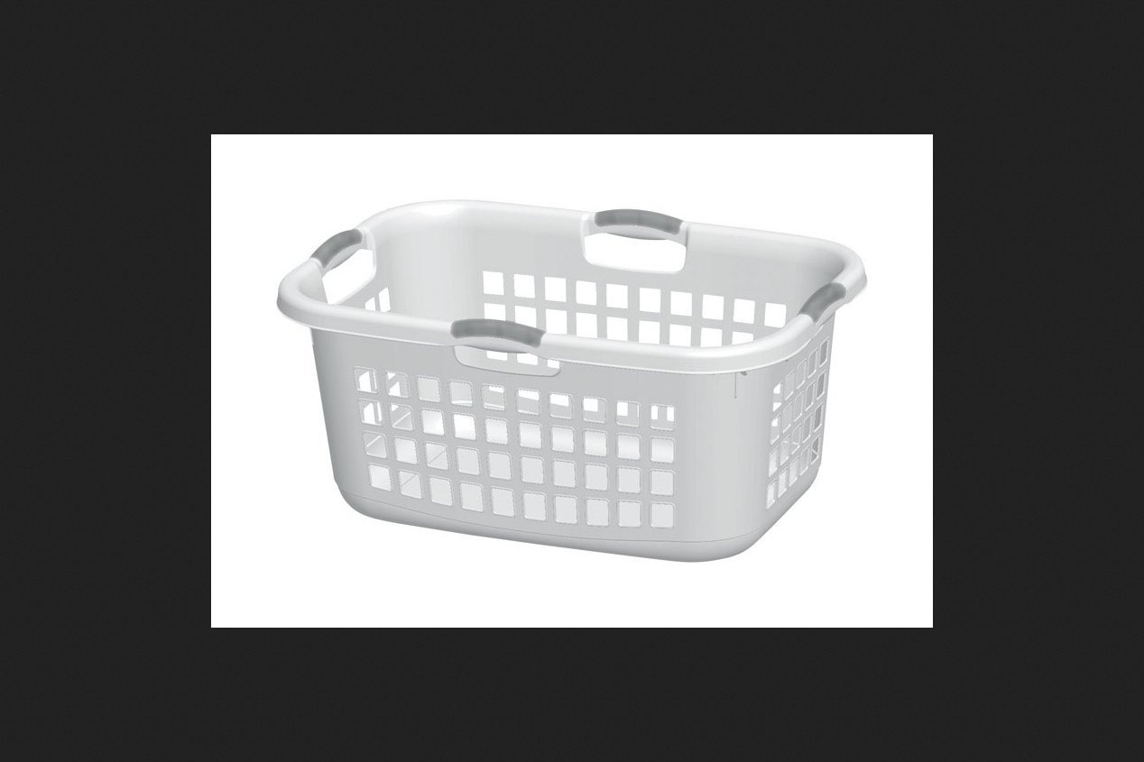 SteriliteCORP 12168006 Laundry Basket White 2Bshl