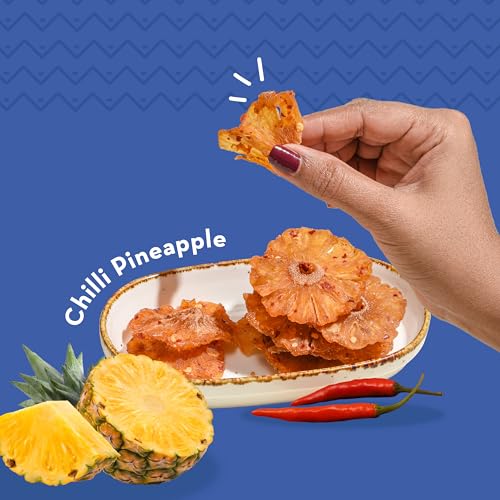 Image of GO DESi Chilli Pineapple Candy, 150g, Fruit Snacks, Bites, Dehydrated (Pack of 3)