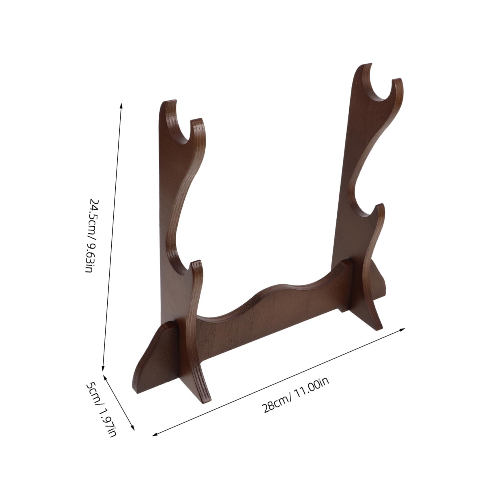 ibasenice Wooden Flute Display Stand Horizontal Rack for Home Universal Flute Holder Multi-tier Decorative Supply