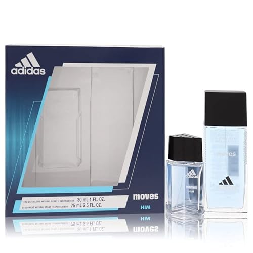 Adidas Moves by Adidas Gift Set - 1 oz Eau De Toilette Spray + 2.5 oz Deodorant Spray for Men