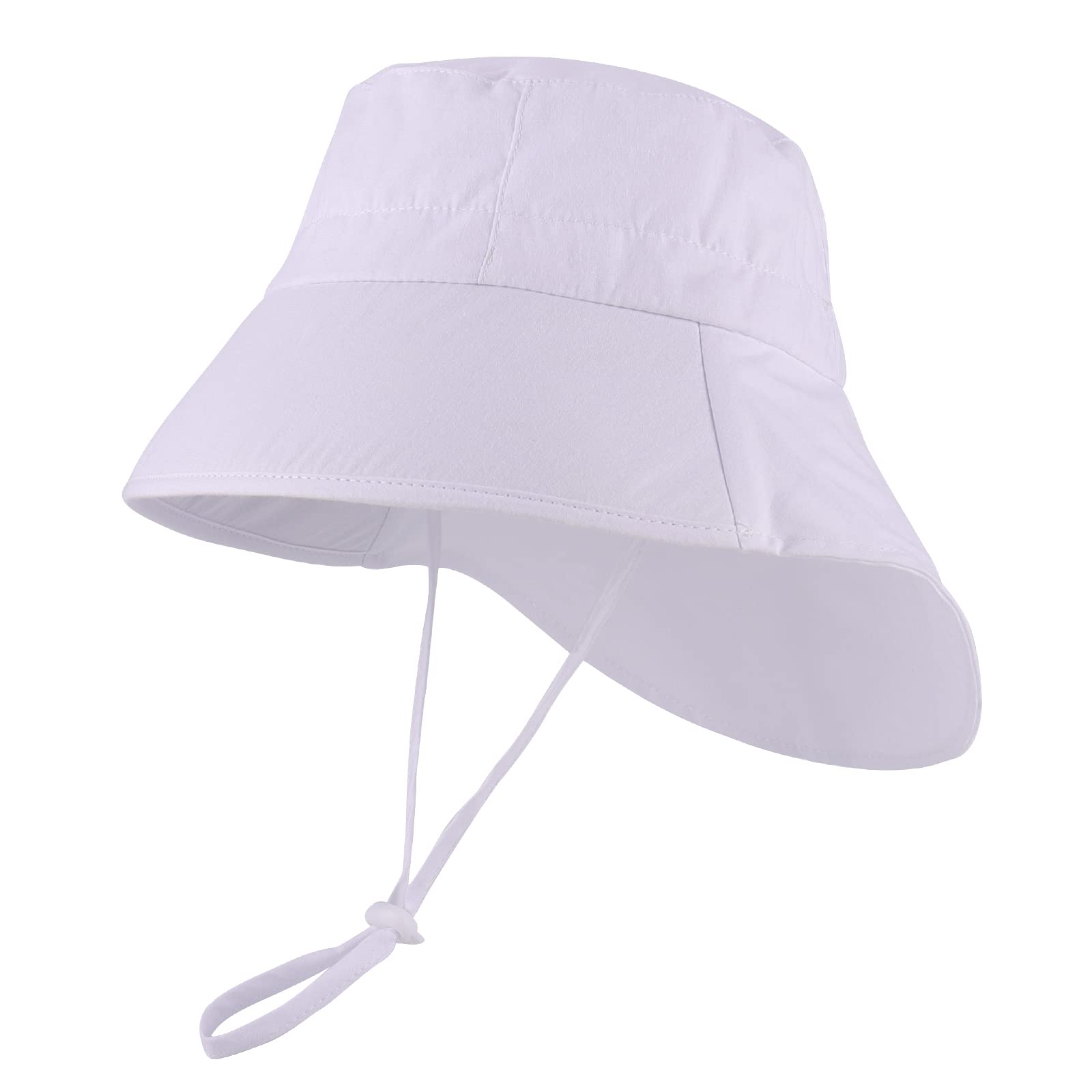 LACOFIA Gorro Proteccion Solar Bebé Sombrero Sol de Algodón Verano Niño Visera Ajustable para Playa/Piscina
