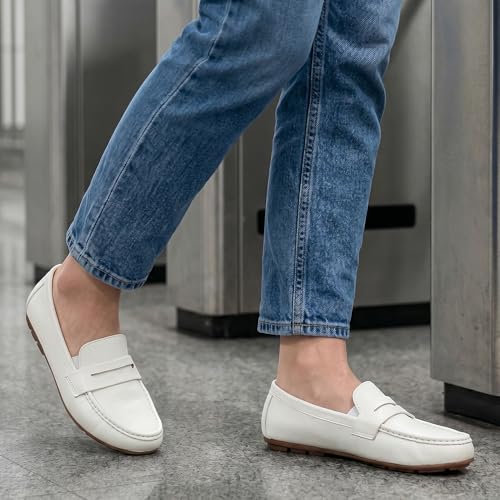 Image of Ecetana Womens Loafers Comfortable for Work: Cushion & Lightweight Slip On Business Casual Flat Shoes - Long Hours of Standing Walking - Penny Loafers for Daily Commuters