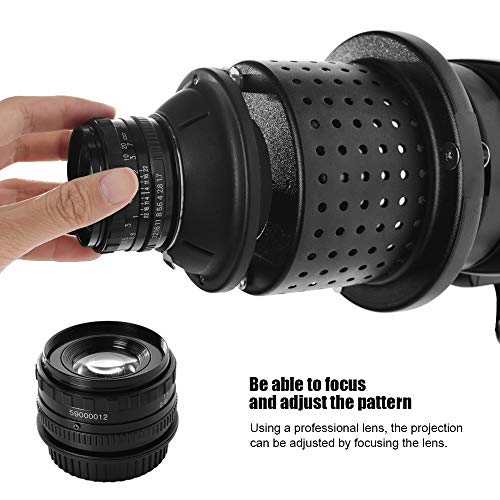 Fotoconic Bowens Mount Optical Snoot for Studio Light Flash Strobe LED Light, Art Styling Effects Photography Snoot with 50mm Lens, 16 Stainless Steel Modeling Pieces and 9 Graphic Cards - Thumbnail 3