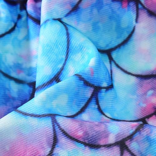 Image of HINTINA Toddler Girl Swimsuit Tiered Ruffle Bathing Suit 2 Piece Bikini Set with Cover Up Skirt
