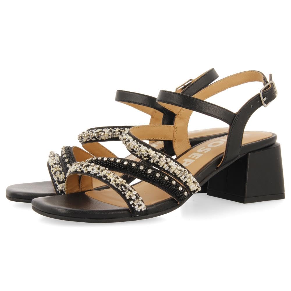 GIOSEPPO BALAO, Women's Sandal, Black, 38 EU, Black/White, 6 UK