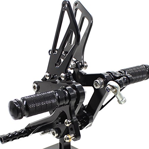 Krace Motorcycle Rearsets Fit For Kawasaki Ninja Zx6R Zx9R 1999-2002,Zzr600 2005-2008 Foot Pegs Rear Set Footrests Brake Shift Pedals Fully Adjustable Foot Boards #TOP3