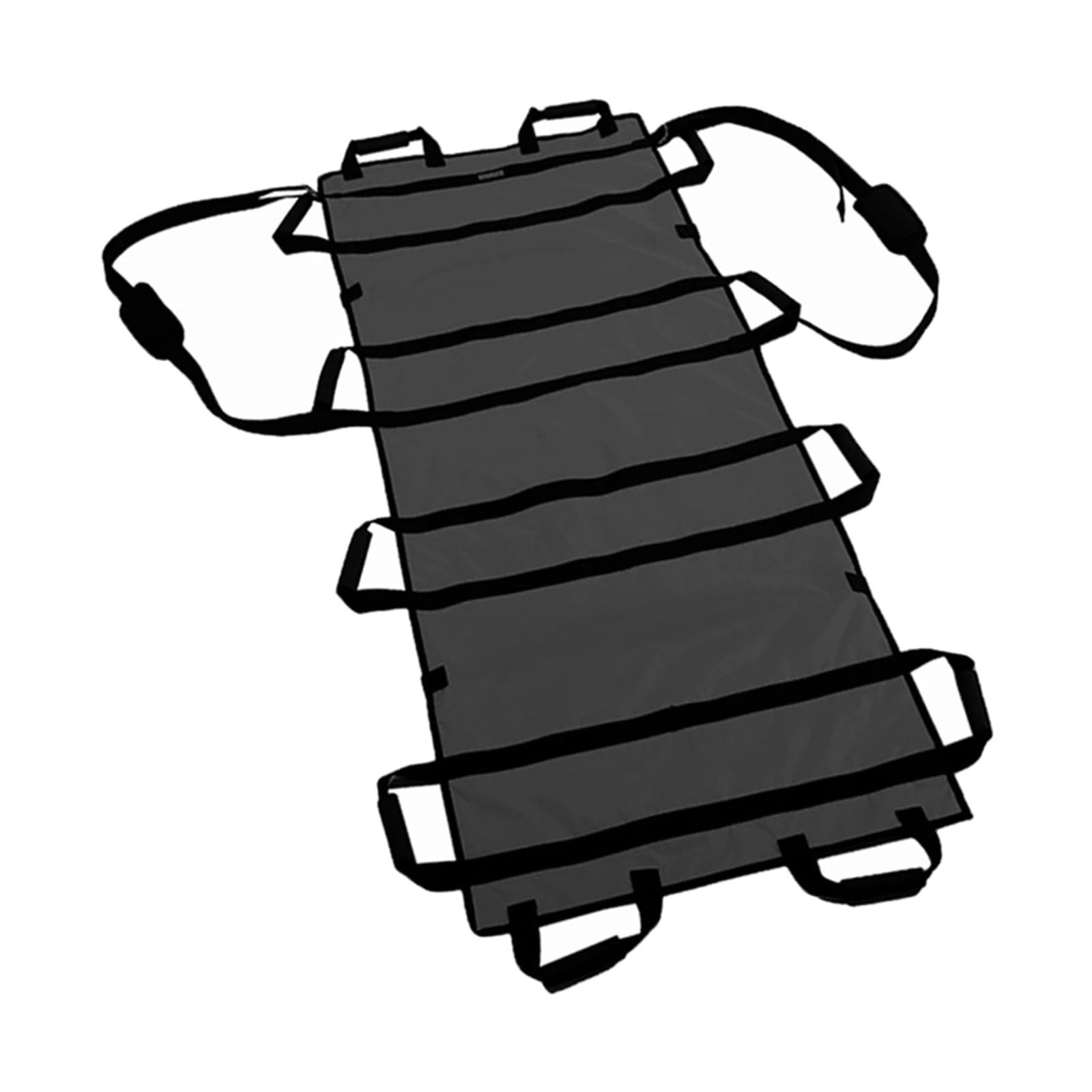 Brancard Portable Civière souple pliable avec 12 poignées en nylon, civière portable for les patients, for la maison, lieux sportifs, aides familiales et urgences(Black 02)
