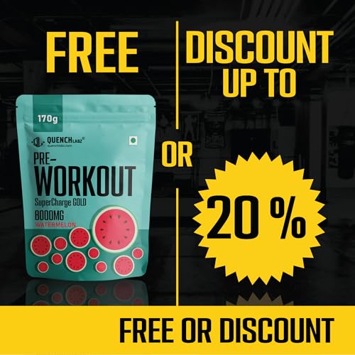 Image of QuenchLabz Creatine Powder 3000 mg | Mircronized Creatine Monohydrate | Creatine Monohydrate 100g for For Lean Pump and Volumization | Gym Supplement for Men for Pump and Strenght - Unflavoured Powder - 33 Servings - Pouch (180 GM, Unflavoured)
