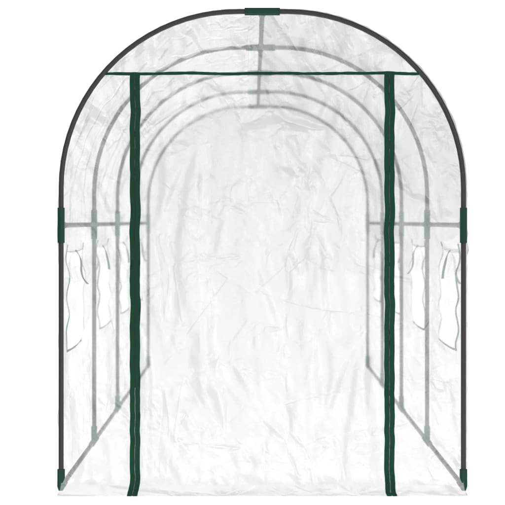 Homgoday Invernadero de Jardín Grande con Estructura de Acero y Cubierta de PVC - Protección UV y 8 Ventanas