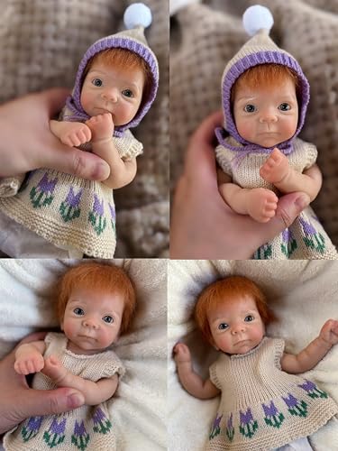 Muñeca Bebé Reborn Silicona 26 cm, cuerpo completo miniatura 3