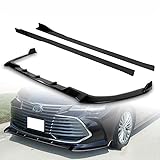 HK5 9pcs Combo Front Bumper Body Kit Lip + Side Skirt Extensions Diffuser Compatible with 2019-2021 Toyota Avalon 2020 (Painted Black)