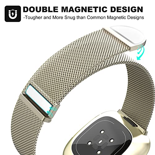 Higgs Magnetic Strap Compatible With Fitbit Versa 3/4, Sense/Sense 2 for Women Men, Adjustable Replacement Band - Image 4
