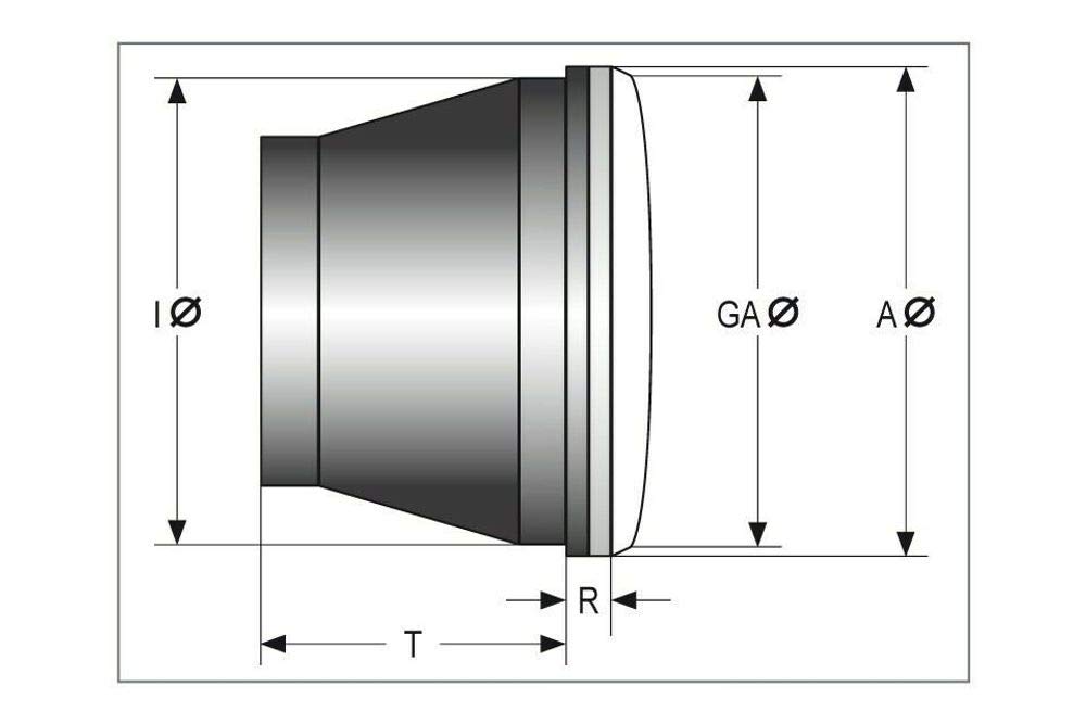 HIGHSIDER LED Hauptscheinwerfereinsatz TYP 5 verchromt, Schwarz,Schwarzes