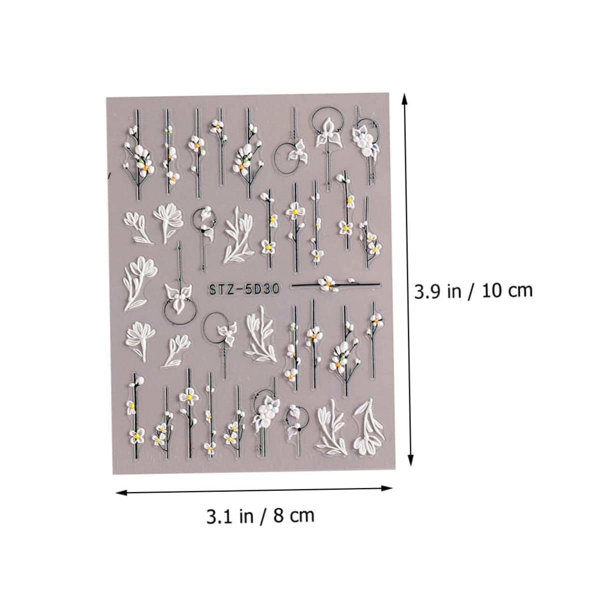 Healeved 30hojas Pegatinas De Flores Para Uñas Decoraciones De Relieve Autoadhesivas De Calcomanías Elegantes Para Arte De Uñas Para Uso Personal y Salones De Belleza