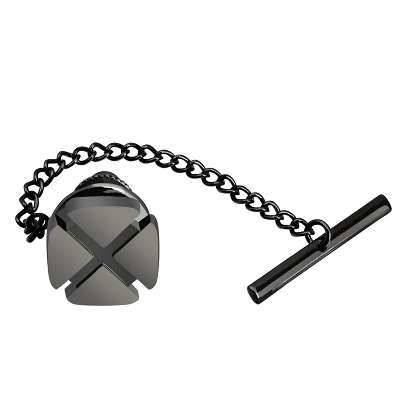 2 pezzi fermacravatta for uomo a quattro foglie con a catena for matrimonio Per Uomo