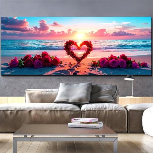 Broderie diamant rose 40x120cm Mefooge grand format kit complet de loisirs créatifs