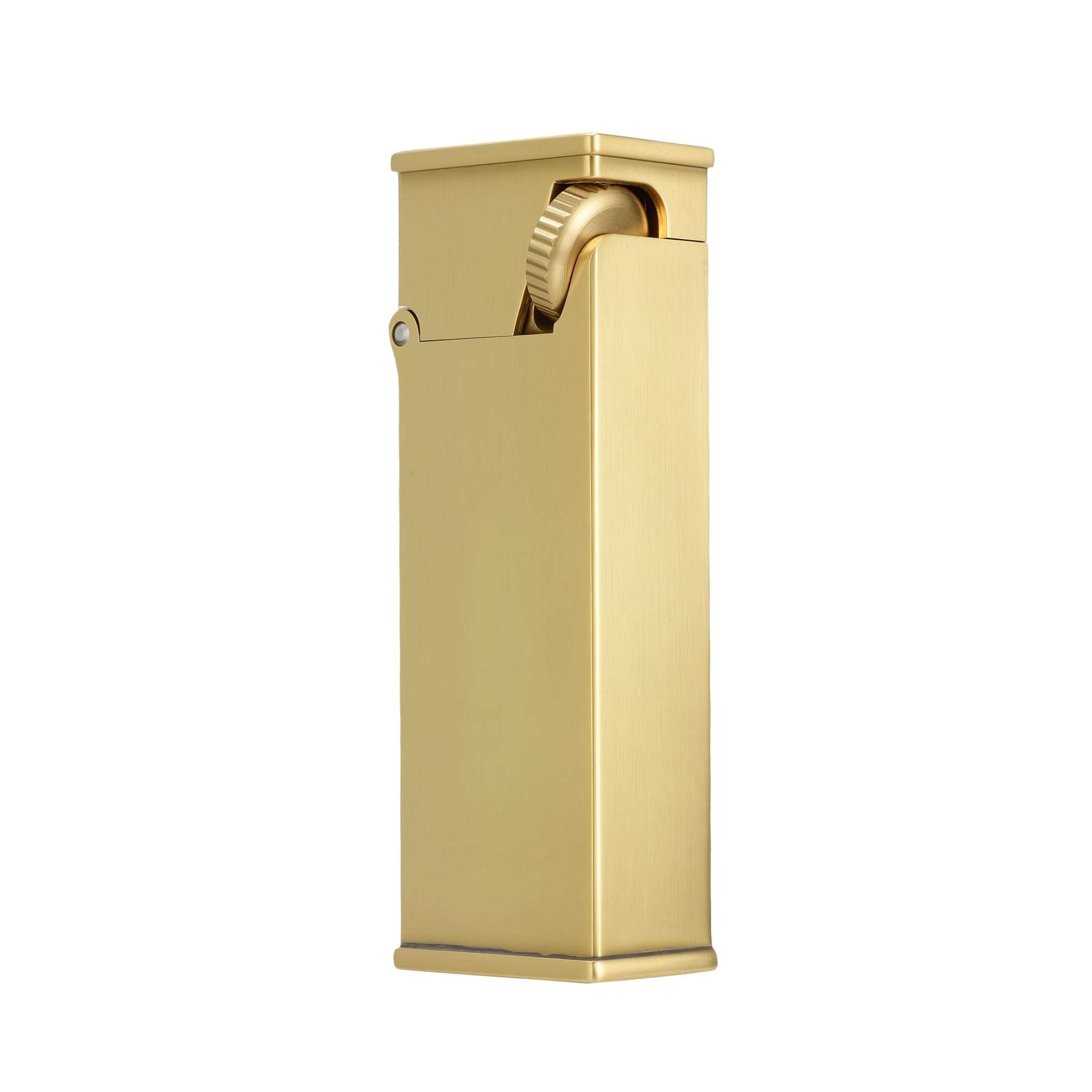 Vintage Brass Soft-Flame Kerosene Lighter Refillable Fluid Lighter Compact Grinding Wheel Unique Gift Box Thorens Long Fellow -