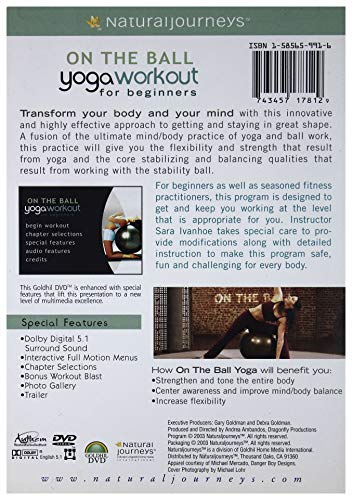 On the Ball With Sara Ivanhoe: Yoga Workout for Beginners [DVD] image 4