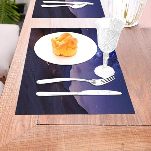 Lot de 6 sets de table en PVC tissé antidérapants pour salle à manger