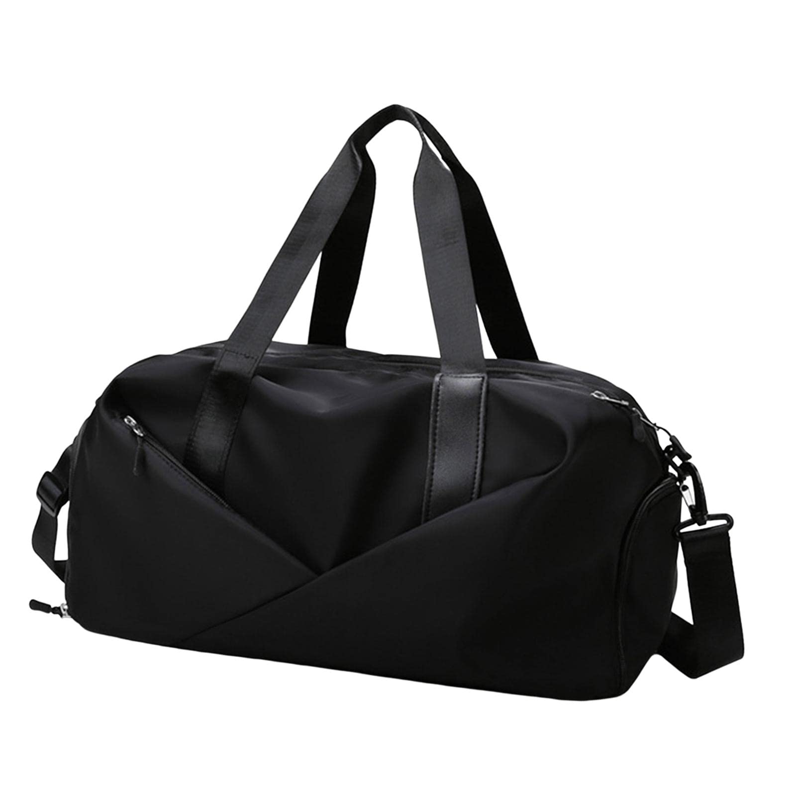 Travel Duffel Bag Luggage Bag Large Overnight Weekender Bag for Yoga Fishing Black Large-image-3
