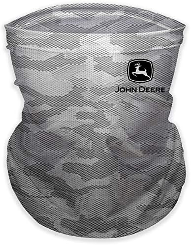 John Deere Gray Camo Neck Gaiter/Face Mask, One Size