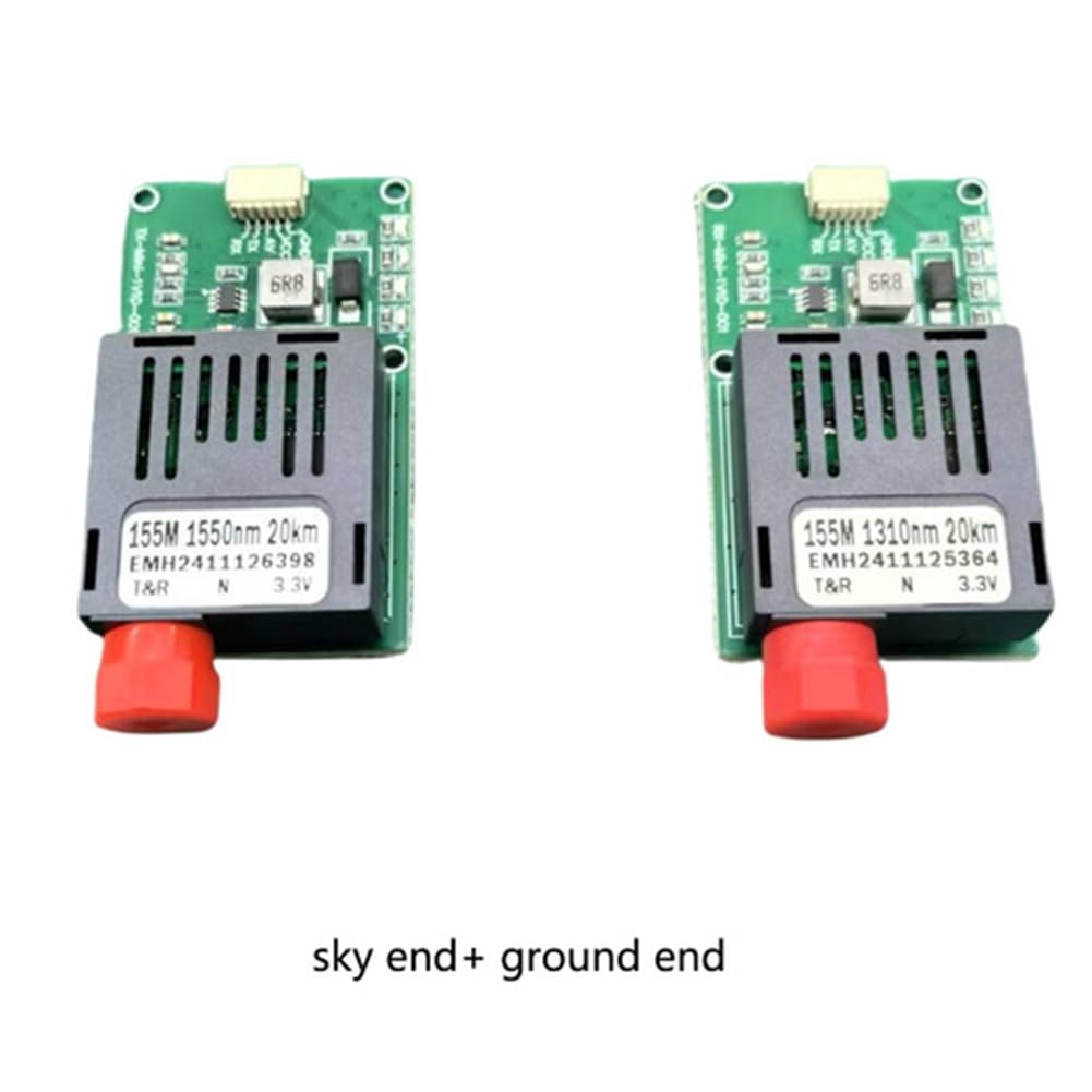 TTL-Optiktransceiver- für Drohnen FC RX/TX/AV/VCC/GND-Schnittstelle TTL-Zu-Faser-Optikmodul Luft-Ende + Boden-Ende