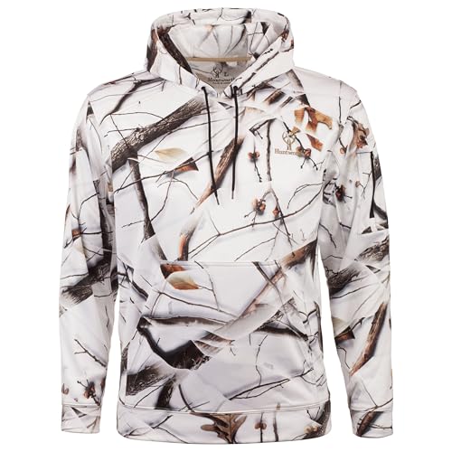 Huntworth Men's Hunting Hoodie, Snow Camo2