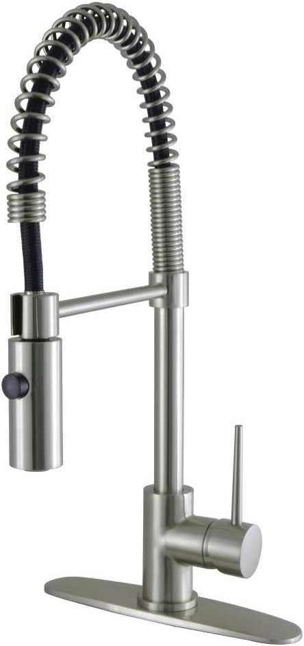 Gourmetier LS8778NYL New York Single-Handle Pre-Rinse Kitchen Faucet, Brushed Nickel