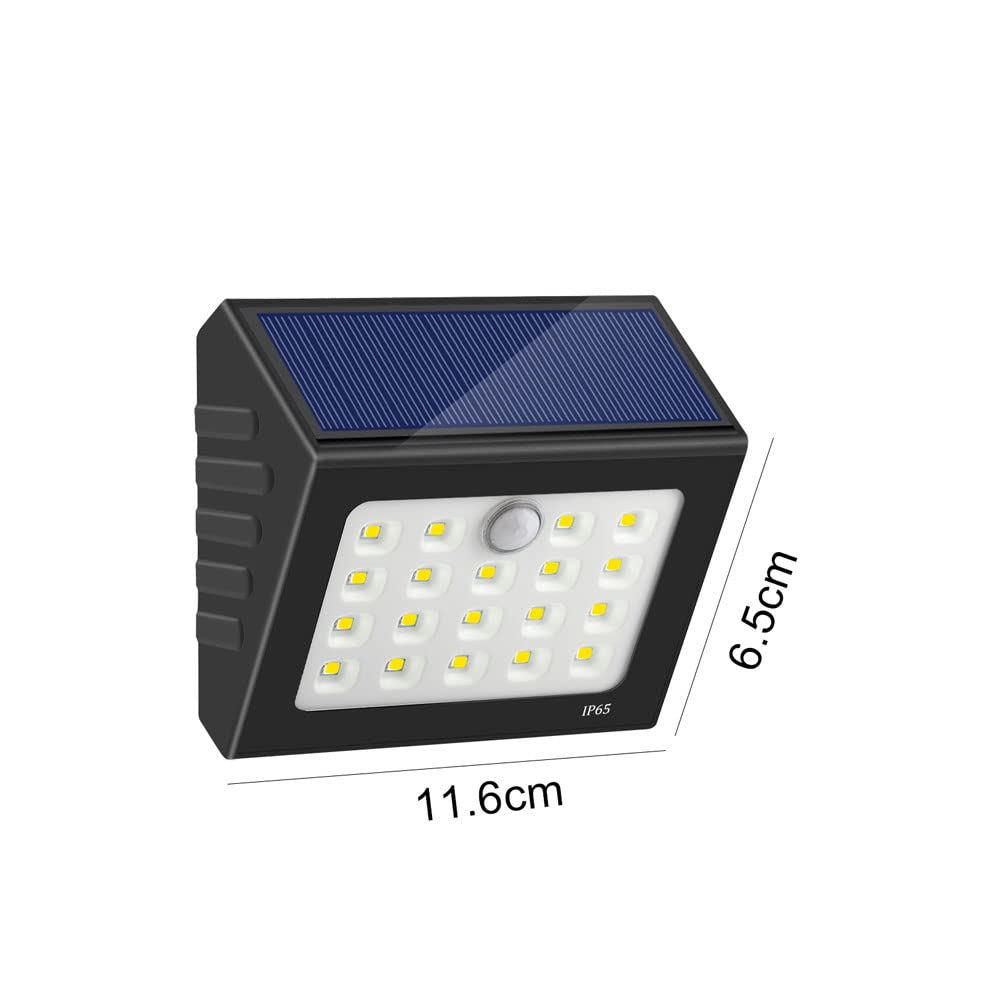 Gniazdo fabryczne nowoczesne solarne oświetlenie ścienne czujnik podczerwieni zewnętrzny kinkiet ścienny LED chip wodoodporna lampa ścienna na patio balkon trawnik ogród willa park dziedziniec oświetlenie latarnia ścienna (rozmiar: jeden rozmiar