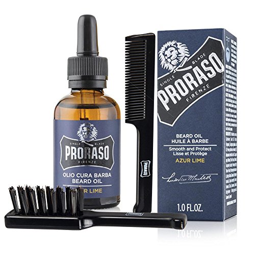 Set proraso olio da barba 30ml azur lime con