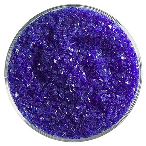 Bullseye Glass Deep Royal Blue Transparent Frit COE90 - Medium Grain - Weight 1 lb
