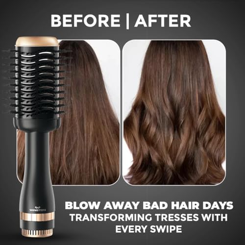 WINSTON 2-In-1 Hair Styling Blow Brush For Women - 1200 Watts|Hot Air Brush - Image 5