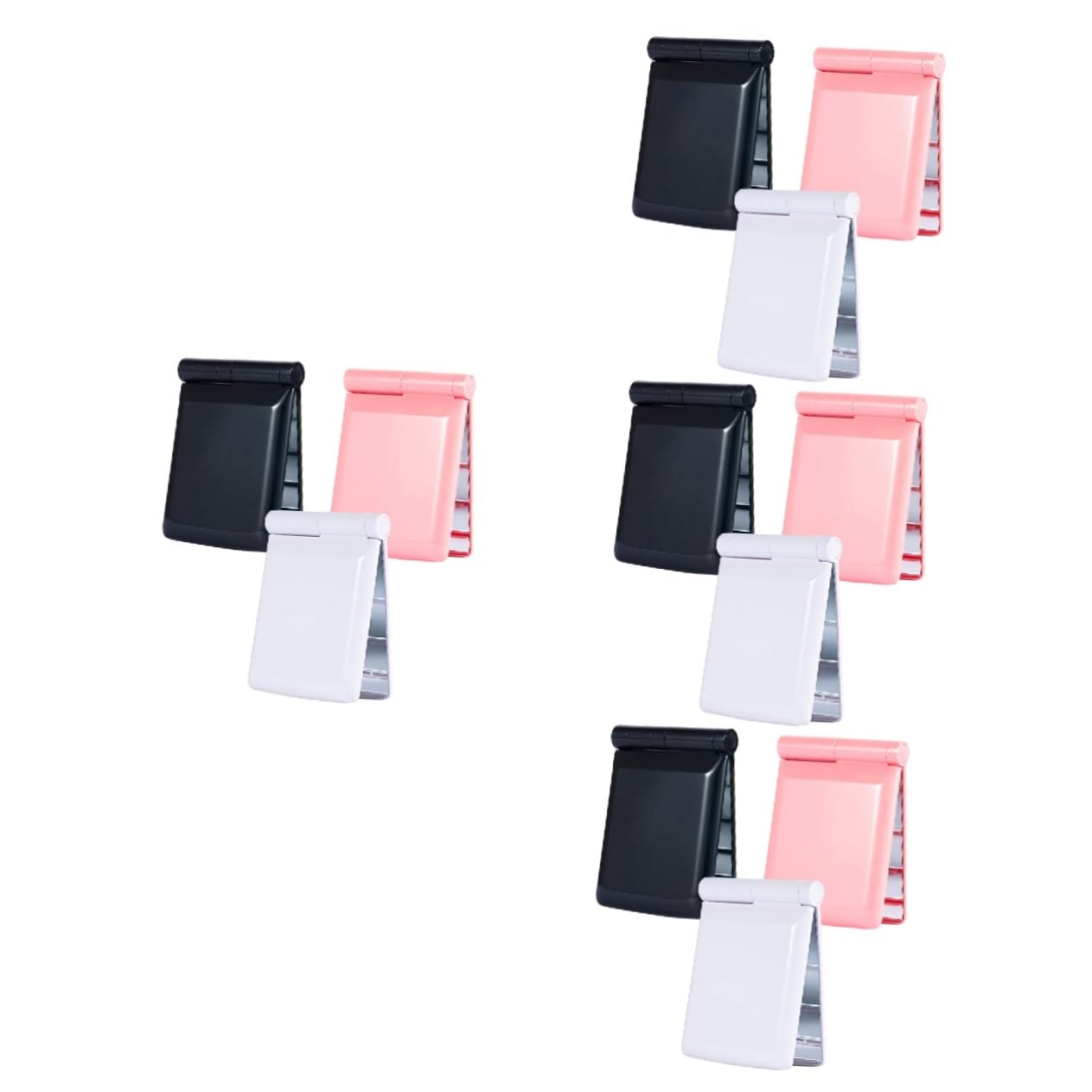 Healeved 12 Piezas Espejo de tocador Plegable pequeños Espejos de Maquillaje Espejo de Maquillaje LED Espejos led Espejo Maquillaje Espejo de Dormitorio Espejo Llevado Llevar con Luces AbS