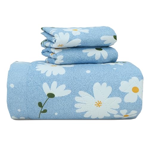 Image of Akshya Heavy Cotton Elastic Fitted Bedsheets with 2 King Size Pillow Covers, ultrasonic bedcover Double Bed with All Around Elastic 400 tc with 2 Pillow Covers