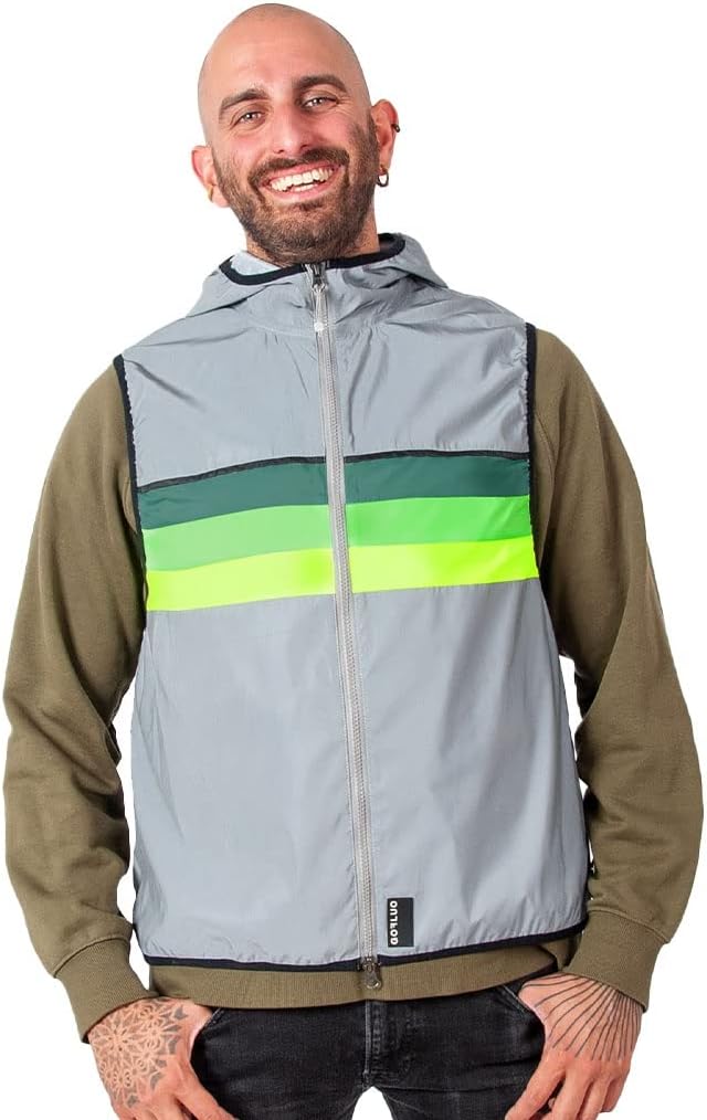 GOFLUO North Reflective Vest – Stylish Hi-Vis Hoodie with Pockets & 2-Way Zipper