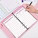 SKYDUE 60pcs Expense Tracker Budget Sheets for A6 Budget Binder,6-Holes Tracking Budget Sheets for Budget Planner
