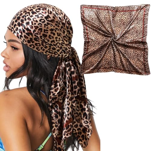 Zeiniua 35' Large Satin Head Scarf for Women Silk Hair...