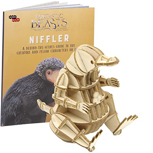Harry Potter Fantastic Beasts Niffler 3D Wood Model Figure Kit (42 Pcs) - Build & Paint Your Own 3-D Book & Movie Toy - Officially Licensed - No Glue Required - Gift for Kids, Teens & Adults