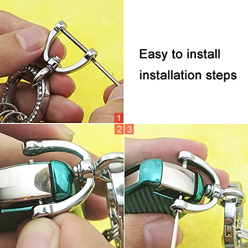 Qksd Keychain With Bling Rhinestone Keychain For Women Cute Fashionable Small Metal Car Keychain Accessories Car Bling Key Chain Silver #TOP5