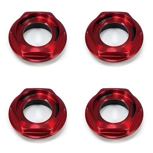 4x Rotiform Wheels Gloss Red Wheel Center Hub Caps 3-1/8