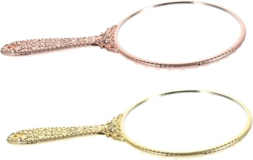 Miniatura 5 de BESTOYARD Espejo de mano con mango Espejo de maquillaje de mano, espejo de mano para peluquería, espejo de mano cosmético, espejo de vidrio de mano,