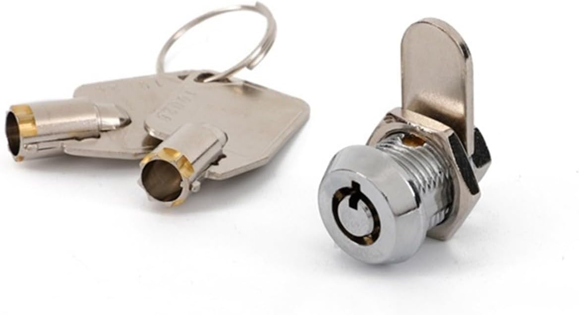 JK307 Zinc Alloy Mini Cam Lock 10mm Cam Locks with Keys Replacement 1Pcs