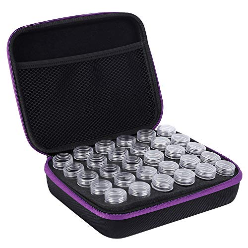 Image of Joyzan Diamond Painting Storage Containers, 30 Slots Portable Bead Art Kit | Box Shockproof Accessories Tools Craft Case Organizer Jewelry DIY 5D Seeds Glitter Rhinestones Jars Adult Rings Charms