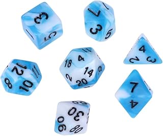 Totority 7 Pçs Dados De Rpg Dados De Metal Poliédricos Pesados Dados De Pedras Preciosas Dados De Ensino De Matemática Dados De Número Acrílico Dados Poliédricos Conjunto De Dados
