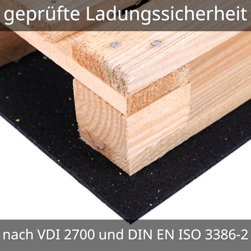 WiCo® Regupol Cargo mat 7210® 3 mm dick, 800x1.200 mm (BxL) / schwarz/Antirutschmatte, Ladungssicherung, Vibrationsdämpfung, Akustikentkopplung, Bautenschutz