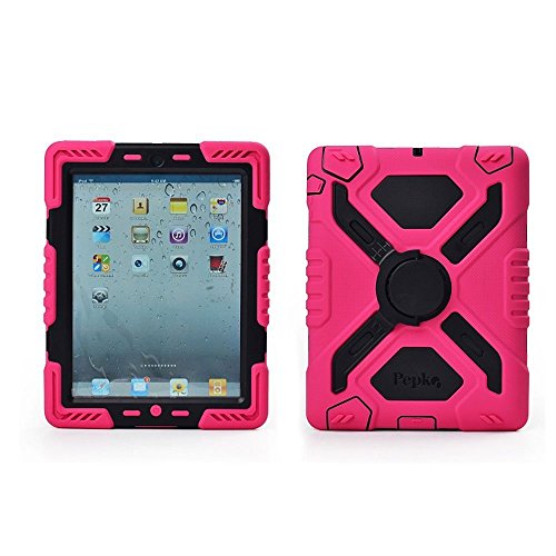 Carcasa protectora para iPad 2/3/4 de Y&M resistente a los golpes y el polvo, dura, con atril