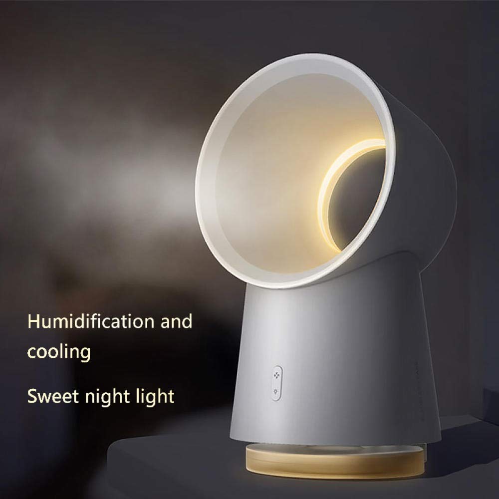 Humidificador de escritorio sin aspas con luz LED, humidificador portátil para el hogar y la oficina, aire refrescante y humedad para mayor comodidad
